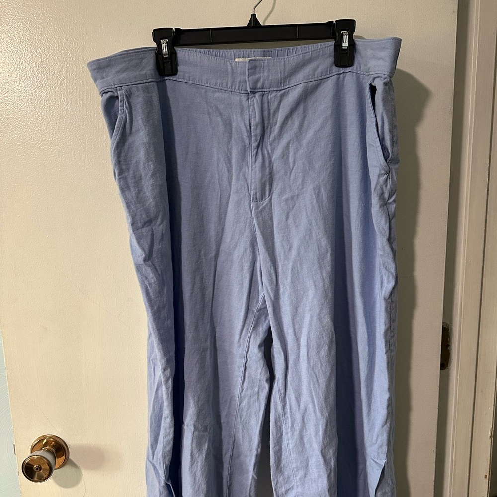 Light Blue Linen Abercrombie Pants